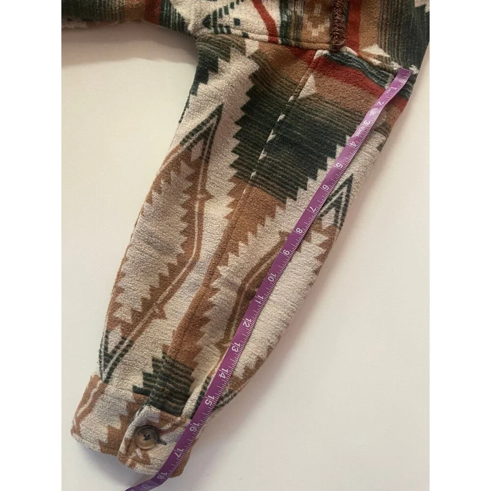 New In Green, Brown, Tan, Rust Tribal Printed Shirt Jacket